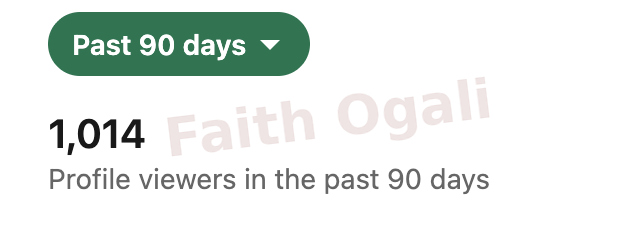 1,014 profile viewers in the displayed 90-day period.